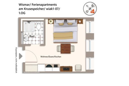 Ferienapartments am Krusespeicher Ferienapartments am Krusespeicher 1-07 Wismar - 