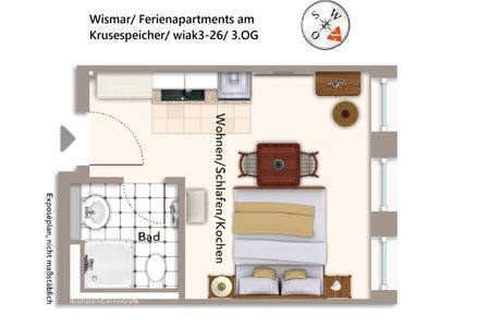 Ferienapartments am Krusespeicher Ferienapartments am Krusespeicher 3-26 Wismar - 