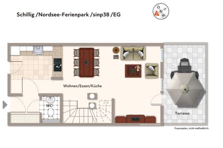 NordseeResort Friesland Ferienhäuser NordseeResort Friesland 38 Schillig - Grundriss
