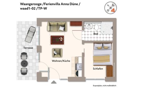 Ferienvillen Anna Düne Ferienvillen Anna Düne 1-02 Wangerooge - Grundriss