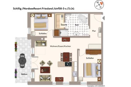 NordseeResort Friesland Nordseeresort Friesland 50-3-s Schillig - Grundriss