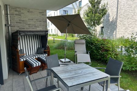 Aparthotel Ostseeallee Aparthotel Ostseeallee 5-42 Boltenhagen - Terrasse mit Strandkorb