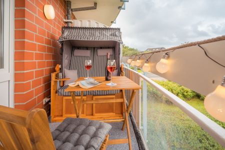 Hus Inselkieker Hus Inselkieker 110 Schillig - Balkon mit Strandkorb
