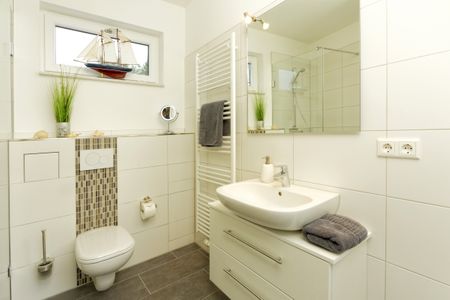 Ostseeland Ostseeland,Kajüte 6 Usedom - Badezimmer mit Dusche