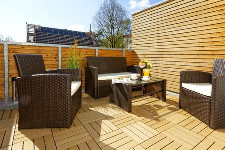 Ostseeland Ostseeland, Kajüte 5 Usedom - Terrasse mit Gartenmöbel