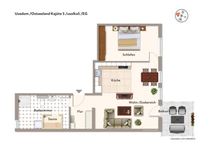 Ostseeland Ostseeland, Kajüte 5 Usedom - Grundriss