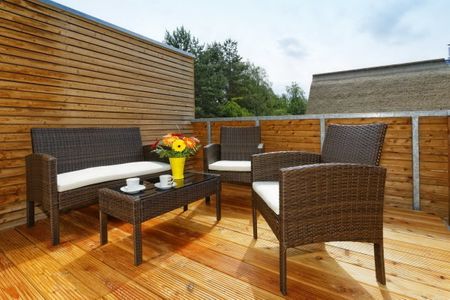 Ostseeland Ostseeland Kajüte 4 Usedom - Balkon mit Gartenmöbel