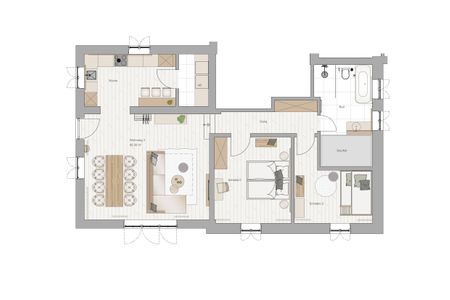  Fährmanns Hüs Wohnung Achterdeck Nebel - Grundriss