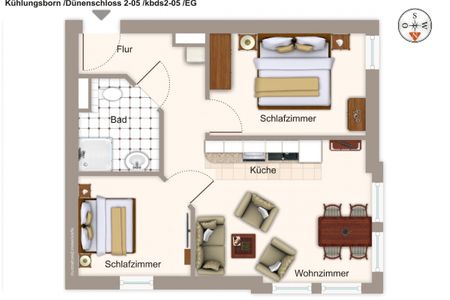 Dünenschloss Dünenschloss 2-05 Kühlungsborn - Grundriss