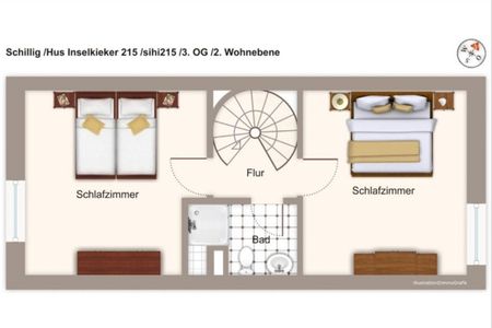 Hus Inselkieker Hus Inselkieker 217 Schillig - Grundriss