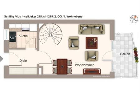 Hus Inselkieker Hus Inselkieker 217 Schillig - Grundriss