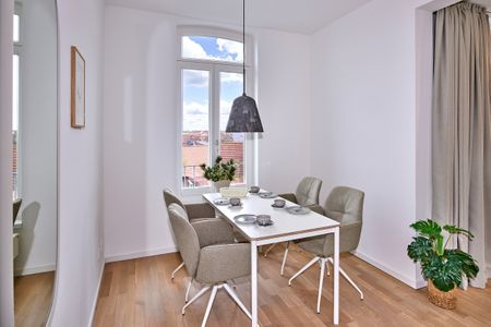 Lüttjeod Apartmentvilla Lüttjeod Apartmentvilla 18 Langeoog - Wohn-Essbereich mit Esstisch im lalo18, Hauptstraße 9, Lüttjeod Apartmentvilla 18 auf Langeoog
