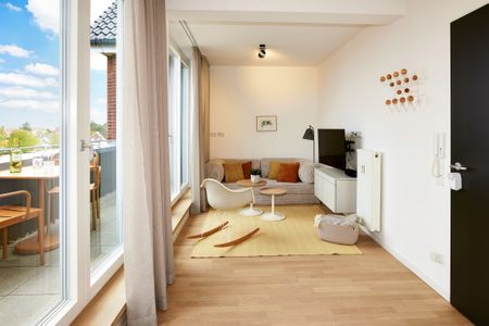 Lüttjeod Apartmentvilla Lüttjeod Apartmentvilla 18 Langeoog - Wohn-Ess-Schlafbereich mit Couch im lalo18, Hauptstraße 9, Lüttjeod Apartmentvilla 18 auf Langeoog