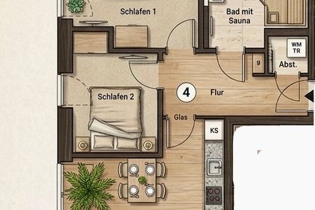  1340 - Dünenhaus Wohnung ELMO Dahme - 