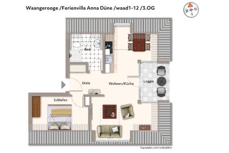 Ferienvillen Anna Düne Ferienvillen Anna Düne 1-12 Wangerooge - Grundriss