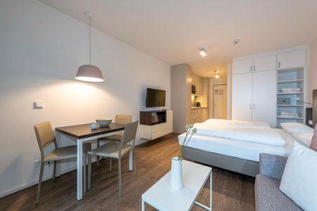 Apartmentvilla Anna See Apartmentvilla Anna See 2-04 Langeoog - Wohn-Schlafbereich mit Esstisch und TV