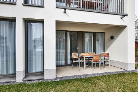 Deichhäuser Anna Küste Deichhäuser Anna Küste 3-14 Bensersiel - Terrasse mit Zugang zum Wohn-/Essbereich