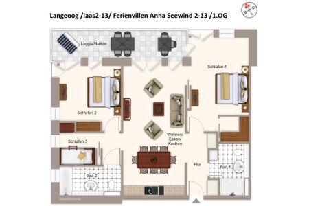 Apartmentvilla Anna See Apartmentvilla Anna See 2-13 Langeoog - Grundriss