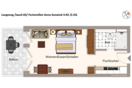 Apartmentvilla Anna See Apartmentvilla Anna See 3-03 Langeoog - Grundriss
