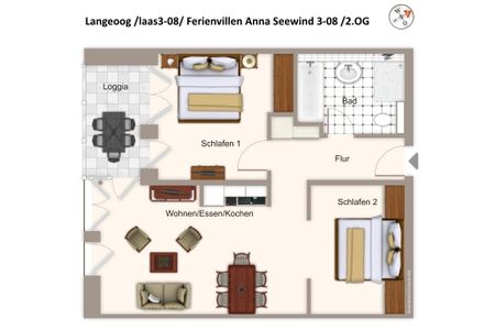 Apartmentvilla Anna See Apartmentvilla Anna See 3-08 Langeoog - Grundriss
