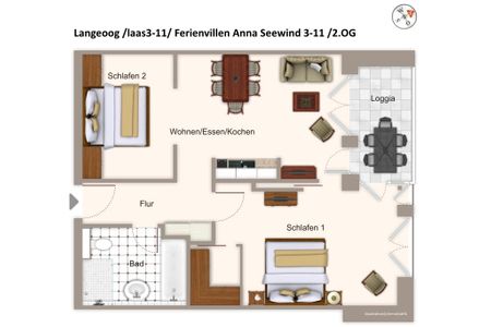 Apartmentvilla Anna See Apartmentvilla Anna See 3-11 Langeoog - Grundriss