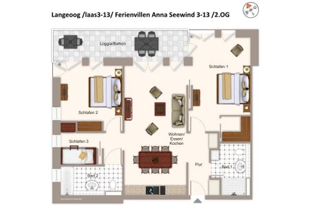 Apartmentvilla Anna See Apartmentvilla Anna See 3-13 Langeoog - Grundriss