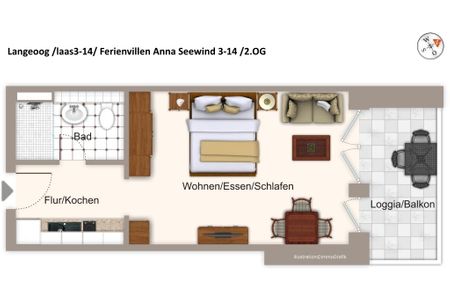 Apartmentvilla Anna See Apartmentvilla Anna See 3-14 Langeoog - Grundriss
