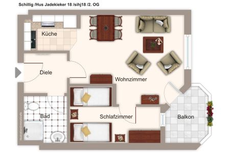 Hus Jadekieker Hus Jadekieker 18 Schillig - Grundriss