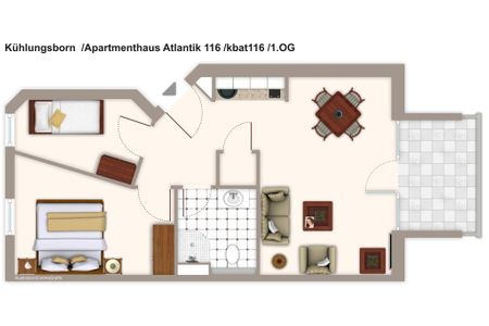 Apartmenthaus Atlantik Apartmenthaus Atlantik 116 Kühlungsborn - Grundriss
