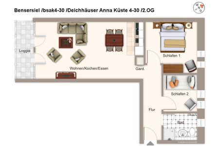 Deichhäuser Anna Küste Deichhäuser Anna Küste 4-30 Bensersiel - Grundriss