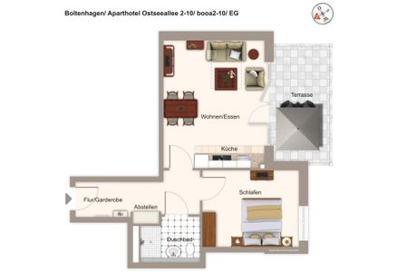 Aparthotel Ostseeallee Aparthotel Ostseeallee 2-10 Boltenhagen - Grundriss (Angaben ohne Gewähr)