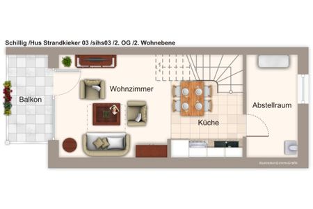 Hus Strandkieker Hus Strandkieker 03 Schillig - Grundriss