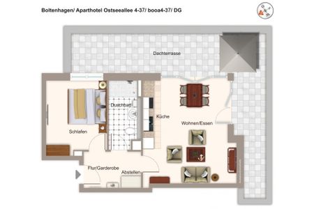 Aparthotel Ostseeallee Aparthotel Ostseeallee 4-37 Boltenhagen - Grundriss (Angaben ohne Gewähr)