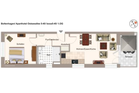 Aparthotel Ostseeallee Aparthotel Ostseeallee 5-45 Boltenhagen - Grundriss (Angaben ohne Gewähr)