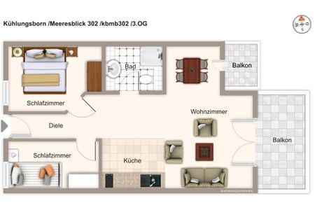 Meeresblick Meeresblick 302 Kühlungsborn - Grundriss