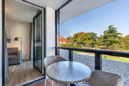 Godewindpark Travemünde Godewindpark Travemünde 1-10 Travemünde - Überdachte Loggia mit Blick zum Godewindpark