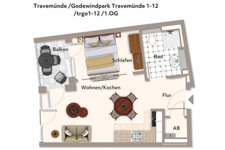 Godewindpark Travemünde Godewindpark Travemünde 1-12 Travemünde - Grundriss (Angaben ohne Gewähr)