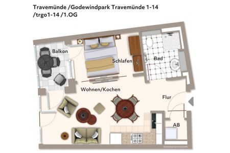 Godewindpark Travemünde Godewindpark Travemünde 1-14 Travemünde - Grundriss (Angaben ohne Gewähr)