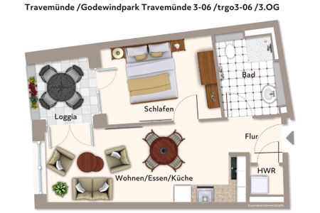 Godewindpark Travemünde Godewindpark Travemünde 3-06 Travemünde - Grundriss (Angaben ohne Gewähr)