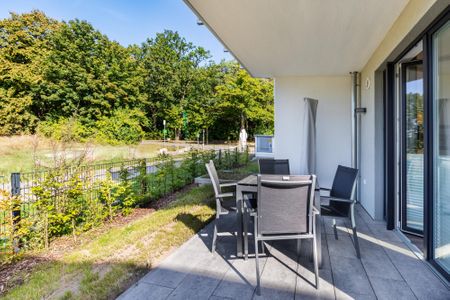 Aparthotel Ostseeallee Aparthotel Ostseeallee 1-01 Boltenhagen - Terrasse mit Gartenmöbeln