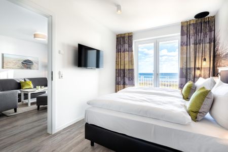Apartmentanlage Meerblickvilla Apartmentanlage Meerblickvilla 1-10 Großenbrode - Schlafzimmer 1 mit Zugang zum Wohn-/Essbereich