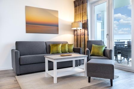 Apartmentanlage Meerblickvilla Apartmentanlage Meerblickvilla 2-22 Großenbrode - Wohn-/Essbereich mit Doppelschlafcouch