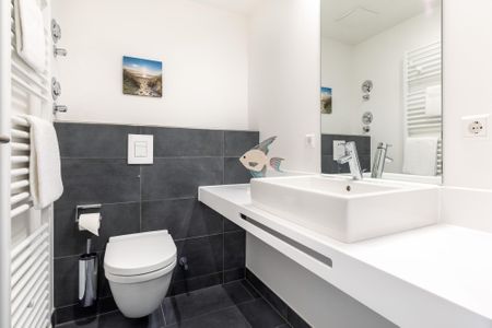 Apartmentanlage Meerblickvilla Apartmentanlage Meerblickvilla 2-25 Großenbrode - Badezimmer mit Waschtisch und WC