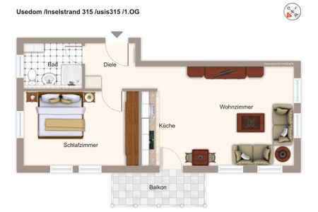 Inselstrand Inselstrand 315 Usedom - Grundriss