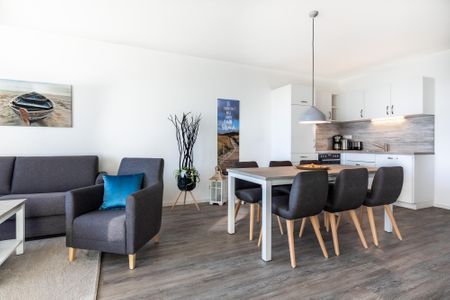 Apartmentanlage Meerblickvilla Apartmentanlage Meerblickvilla 1-11 Großenbrode - Wohn-/Essbereich mit Küchenzeile