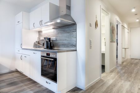 Apartmentanlage Meerblickvilla Apartmentanlage Meerblickvilla 3-33 Großenbrode - Küchenzeile mit Backofen und Geschirrspüler