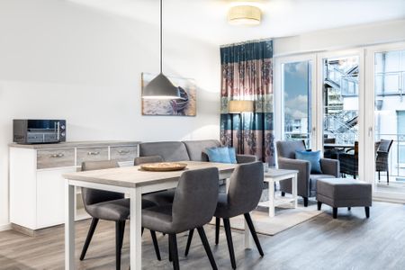 Apartmentanlage Meerblickvilla Apartmentanlage Meerblickvilla 1-16 Großenbrode - Wohn-/Essbereich mit Sitzgelegenheit