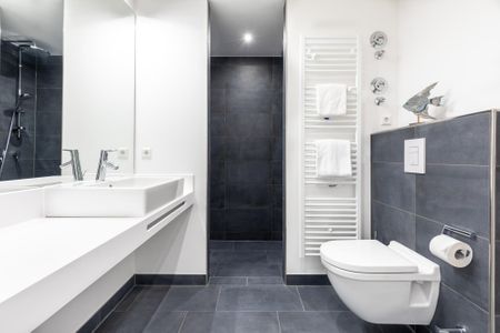 Apartmentanlage Meerblickvilla Apartmentanlage Meerblickvilla 1-16 Großenbrode - Badezimmer mit Waschtisch