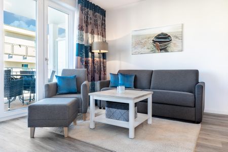 Apartmentanlage Meerblickvilla Apartmentanlage Meerblickvilla 2-31 Großenbrode - Wohn-/Essbereich mit Doppelschlafcouch