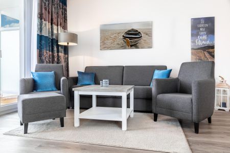 Apartmentanlage Meerblickvilla Apartmentanlage Meerblickvilla 3-45 Großenbrode - Wohn-/Essbereich mit Doppelschlafcouch